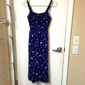 Fit & Flare Linen-Blend Cami Midi Dress for Women